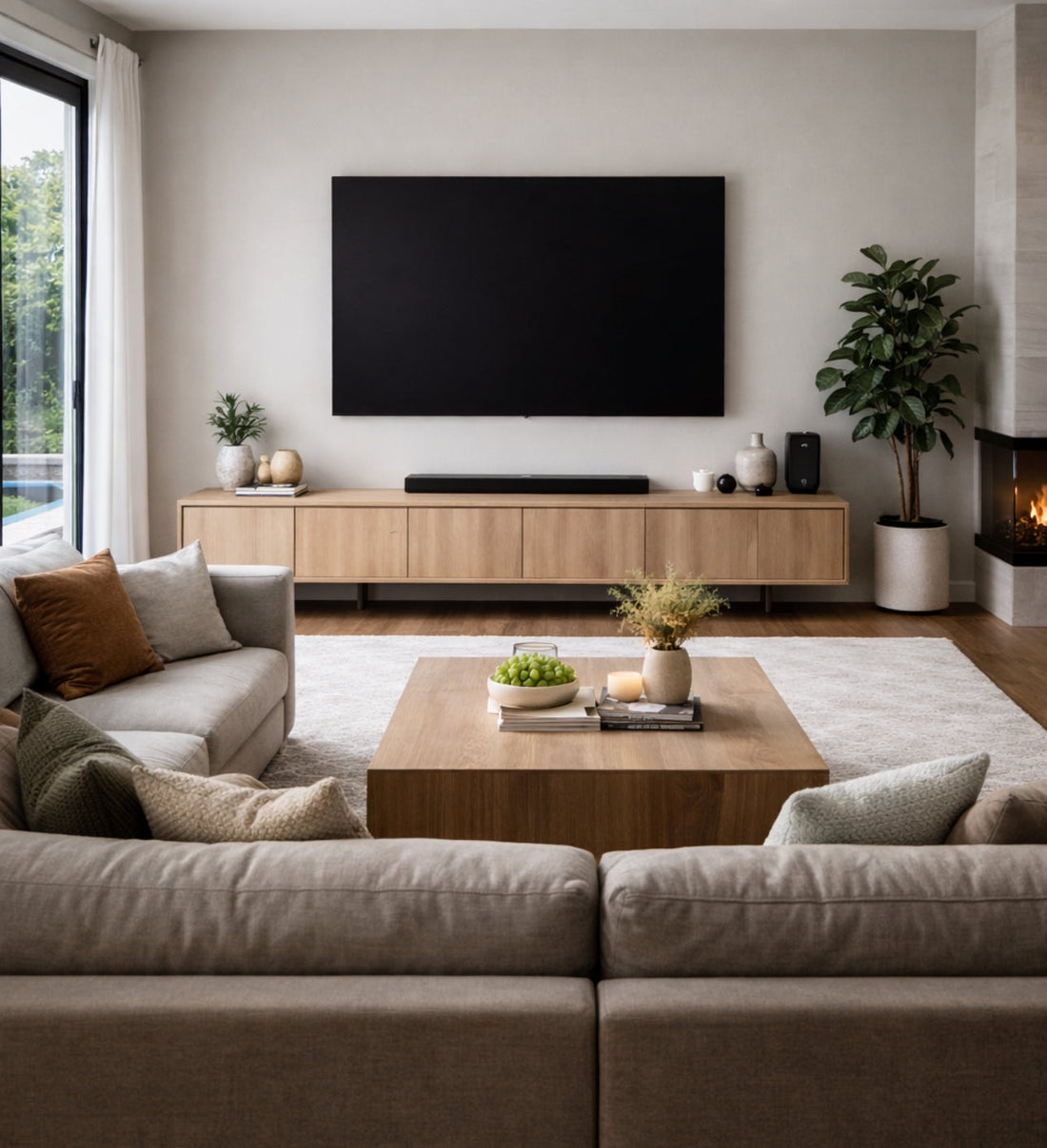 Modern home interior featuring stylish furniture, decor accents, and a well-designed living space with a clean and inviting layout