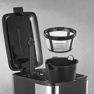 Programmable 12-Cup Drip Coffee Maker with Iced Coffee Function & Touch Screen