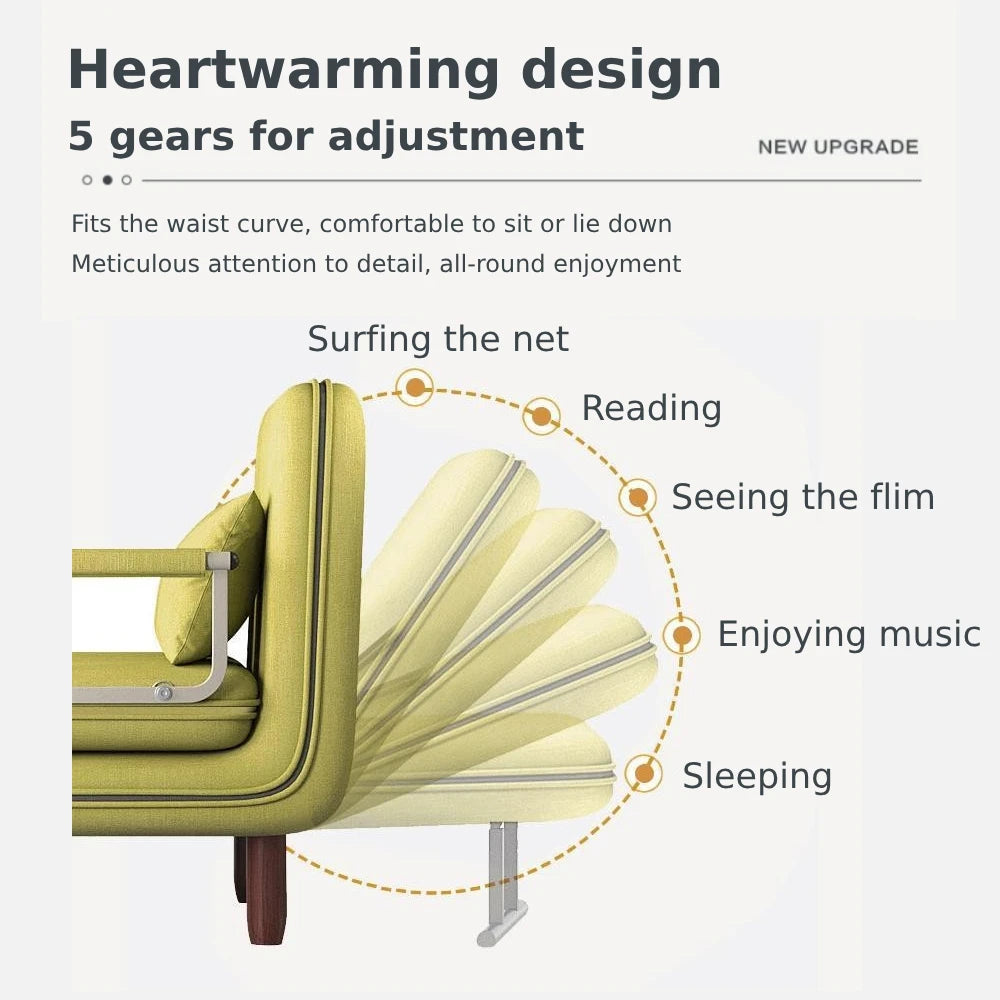 Multifunctional Foldable Lazy Sofa Bed Removable Comfortable Floor Couch Bed, for Home Balcony  Living Room or Simple Office