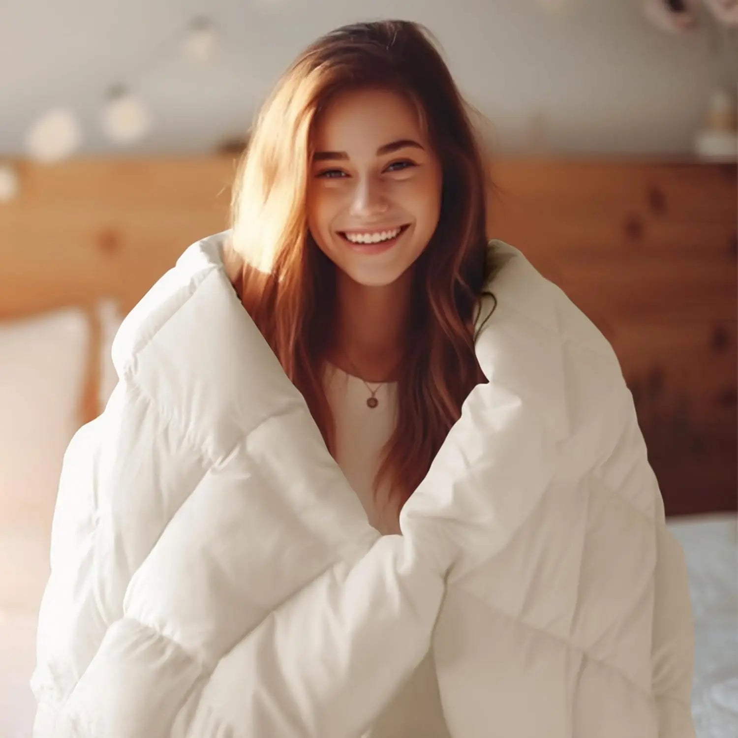 Lux Décor 3 Piece Reversible Comforter Set – Lightweight Soft Woven Polyester Material, Bedroom Decor