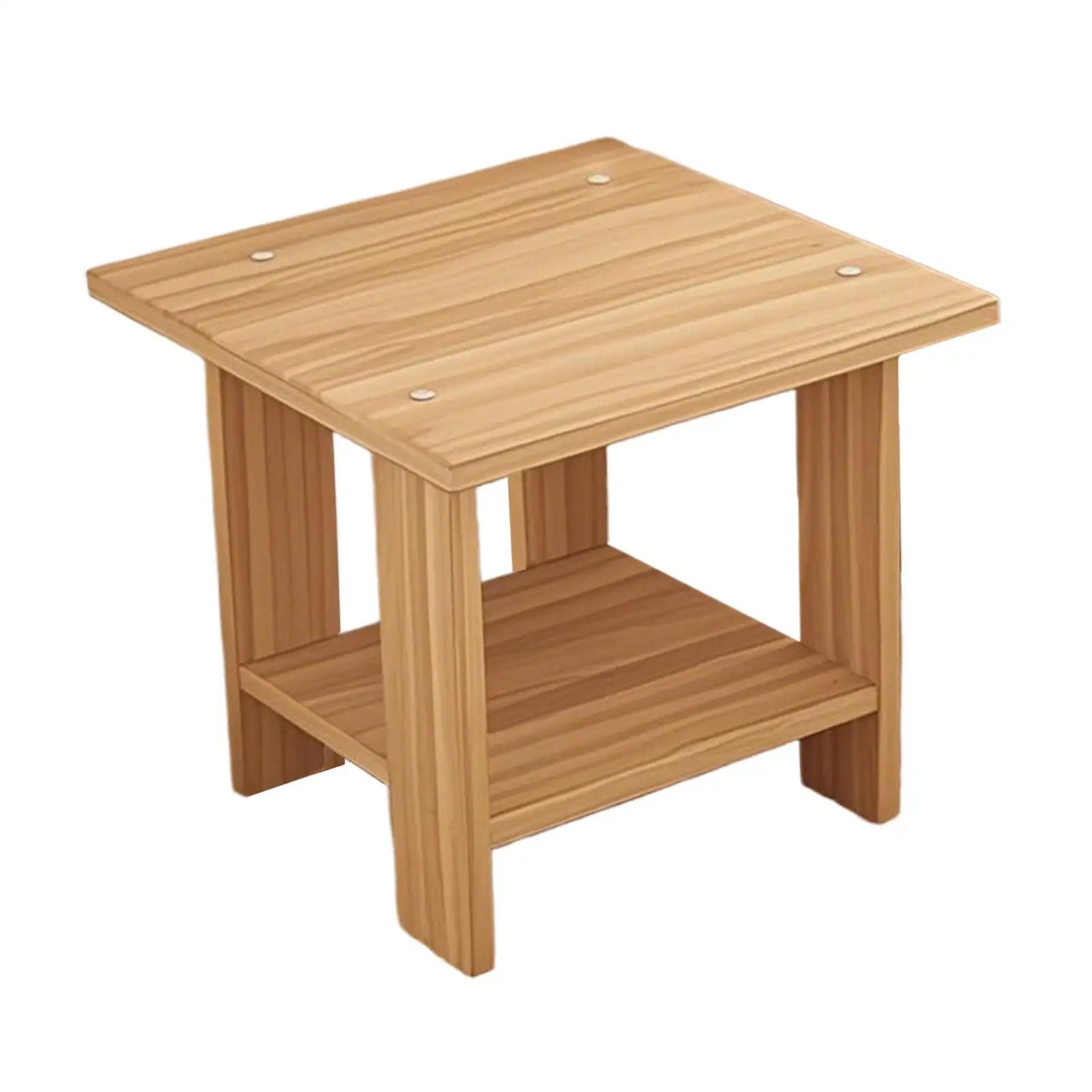 Simple Bedside Table Wooden Double Layers Solid Wood Nightstands Night Table For Table Sofa Side Table Home Furniture