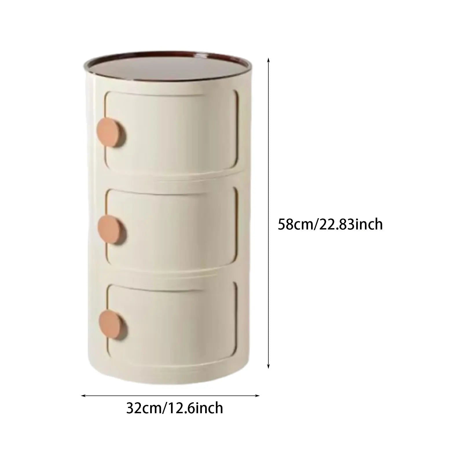 Round Bedside Table Clip Storage Cabinet Substitute Home Bedroom Small Creative Removable Storage Cabinet Rack Multi-Layer Stora