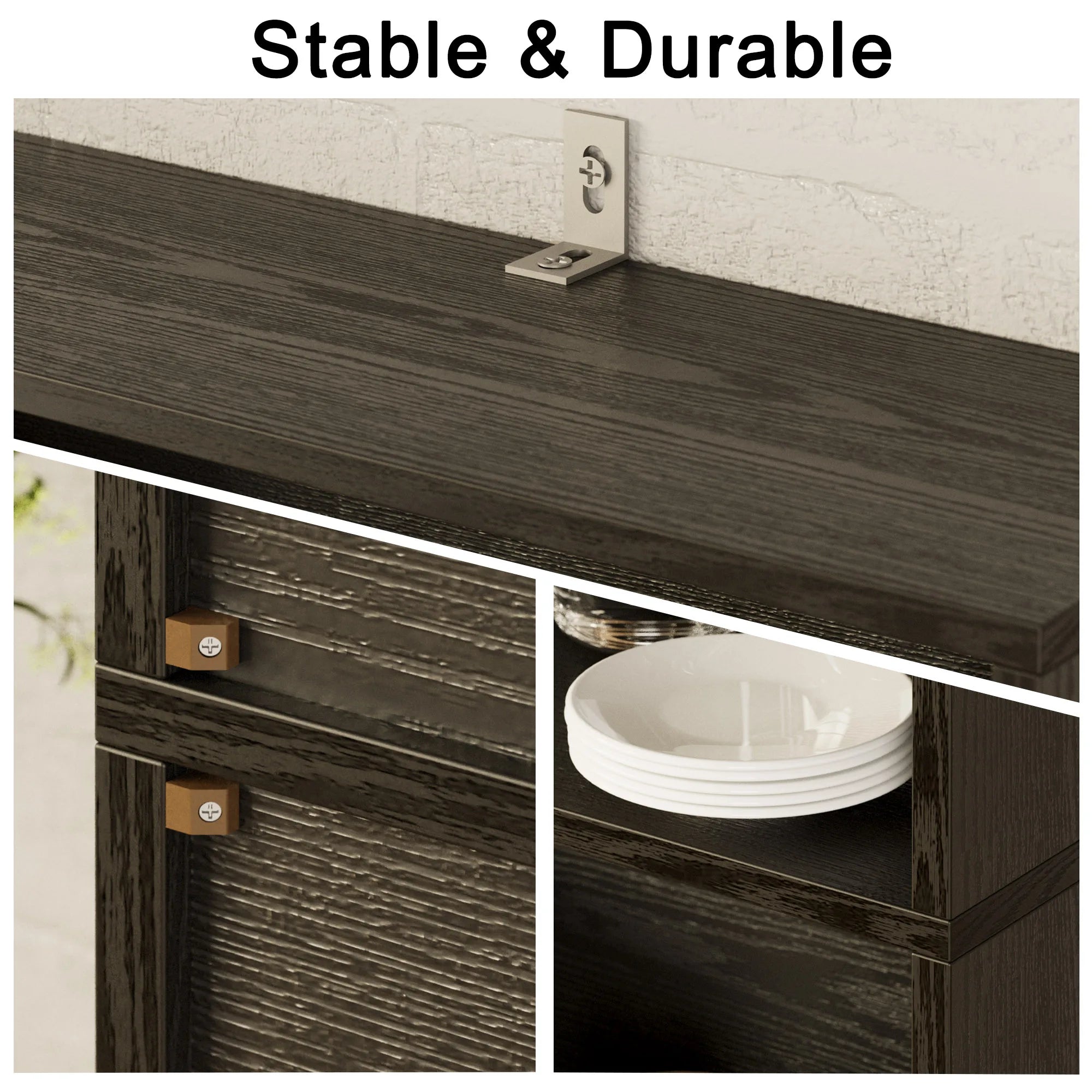 Industrial 6-Shelf Bookcase with Doors – 70″ Floor-Standing Storage & Display Bookshelf