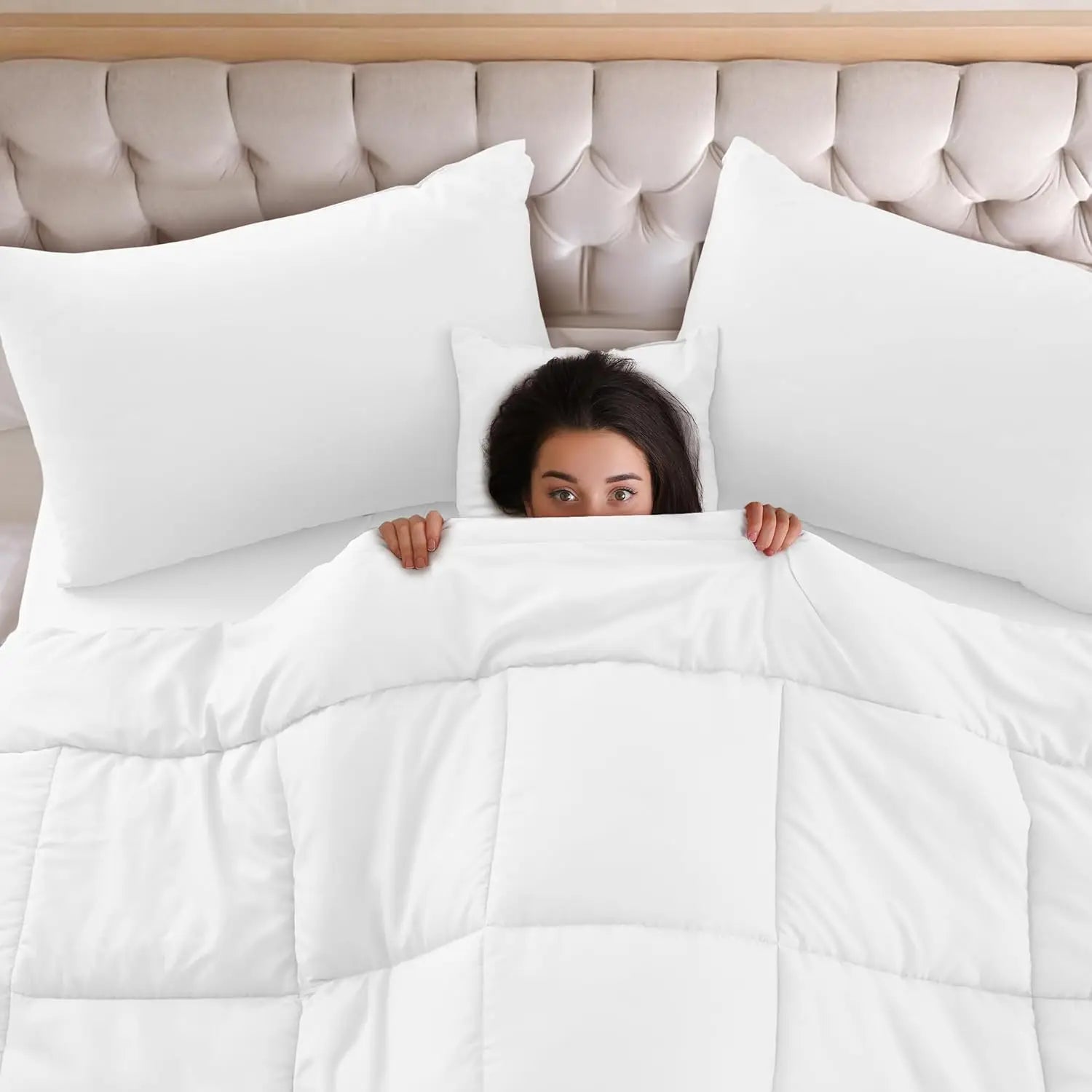 Lux Décor 5pc Queen Comforter Set, All-in-One Bed in a Bag, Includes 1 Comforter, 2 Pillow Shams, 1 Decorative Pillow & 1 Bed Sk