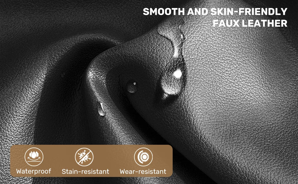 Modern Faux Leather Accent Chairs – Set of 2 Upholstered Side Chairs