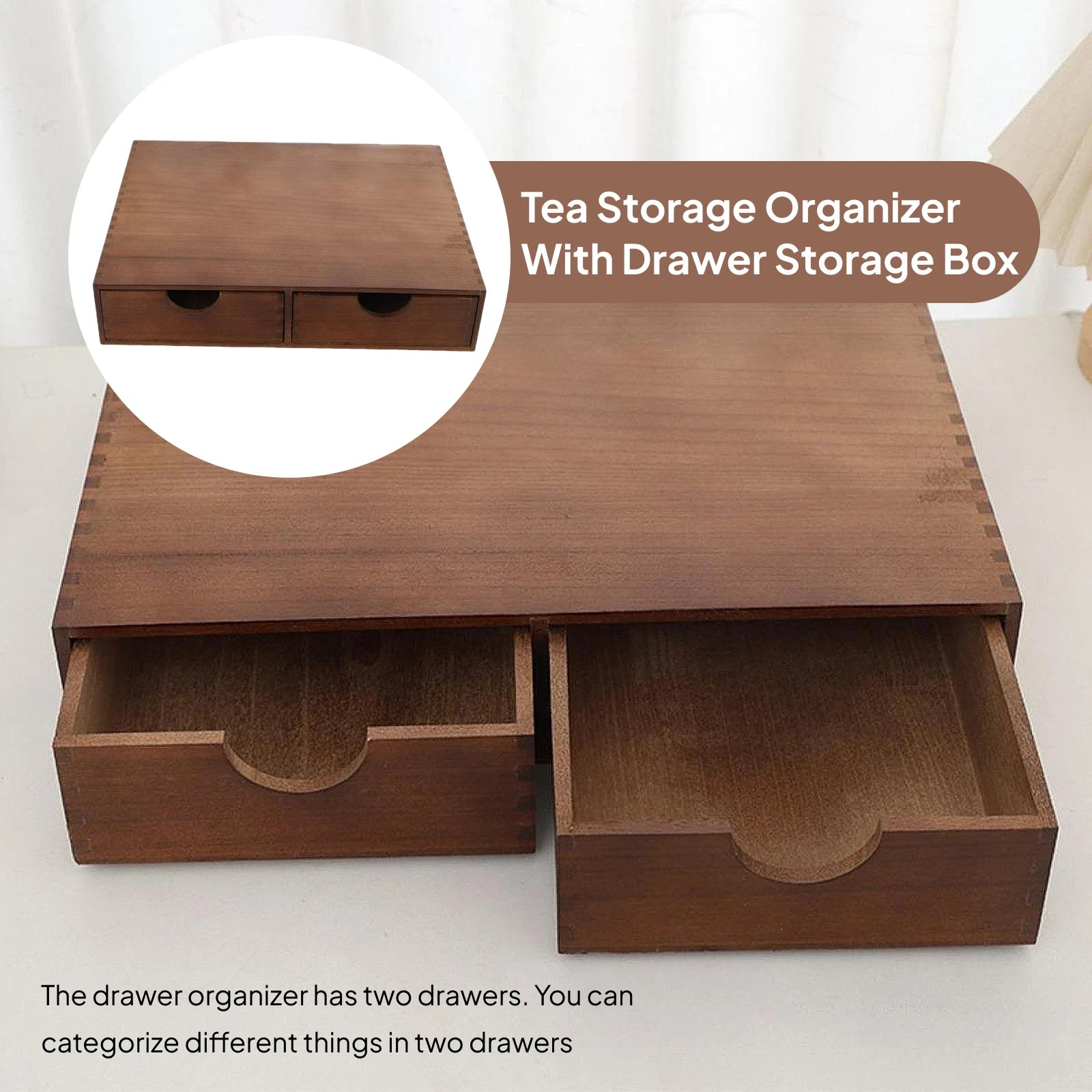 Wooden Coffee Pod Storage Drawer – Tea & Capsule Organizer for Coffee Stations