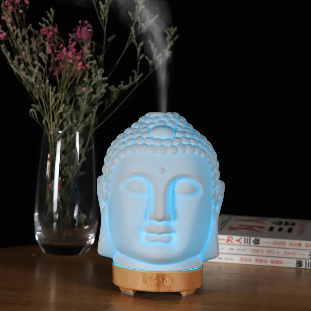 Buddha Head Essential Oil Diffuser – 100 ml Aromatherapy Humidifier