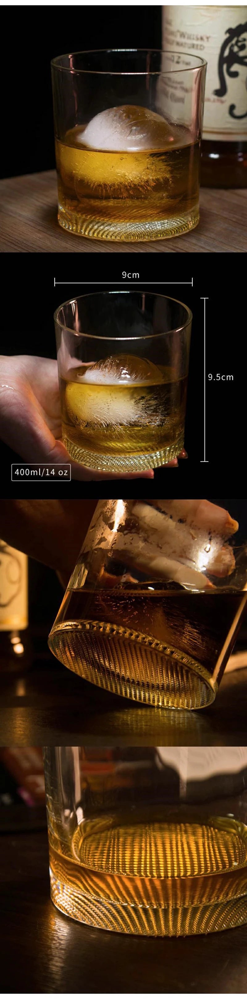 Whiskey Glasses,Scotch Glasses,Old Fashioned Whiskey Glasses/Perfect Gift for Scotch Lovers/Style Glassware for Bourbon/Rum