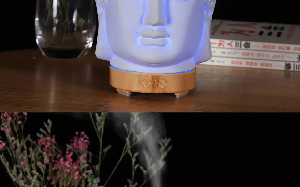 Buddha Head Essential Oil Diffuser – 100 ml Aromatherapy Humidifier