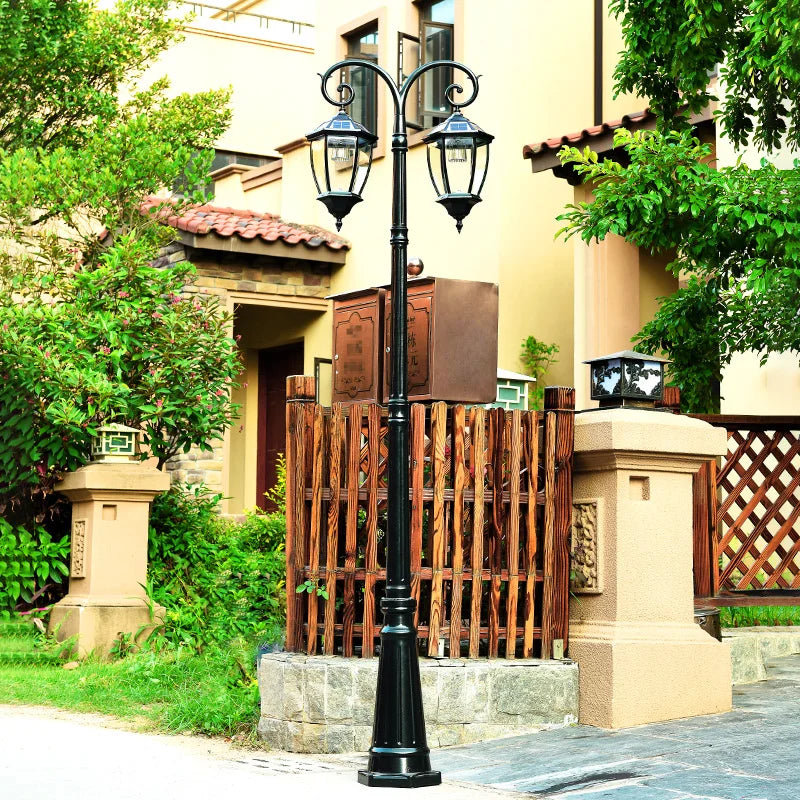 Led Outdoor European Style Courtyard Garden, Villa Aluminum Solar Street Light ≈260CM