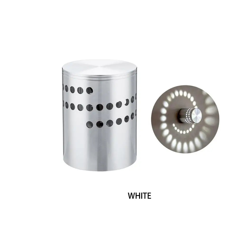 RGB Spiral Hole LED Wall Light Effect Wall Lamp Remote Controller Colorful Wandlamp Sconce For Party Bar KTV Home Decoration