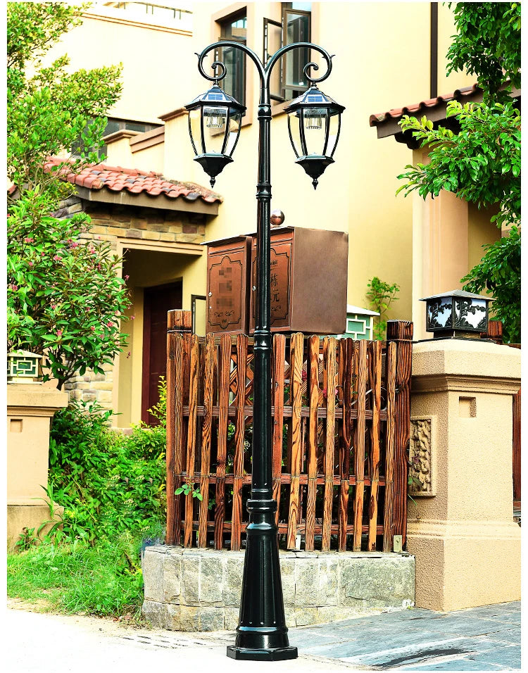 Led Outdoor European Style Courtyard Garden, Villa Aluminum Solar Street Light ≈260CM