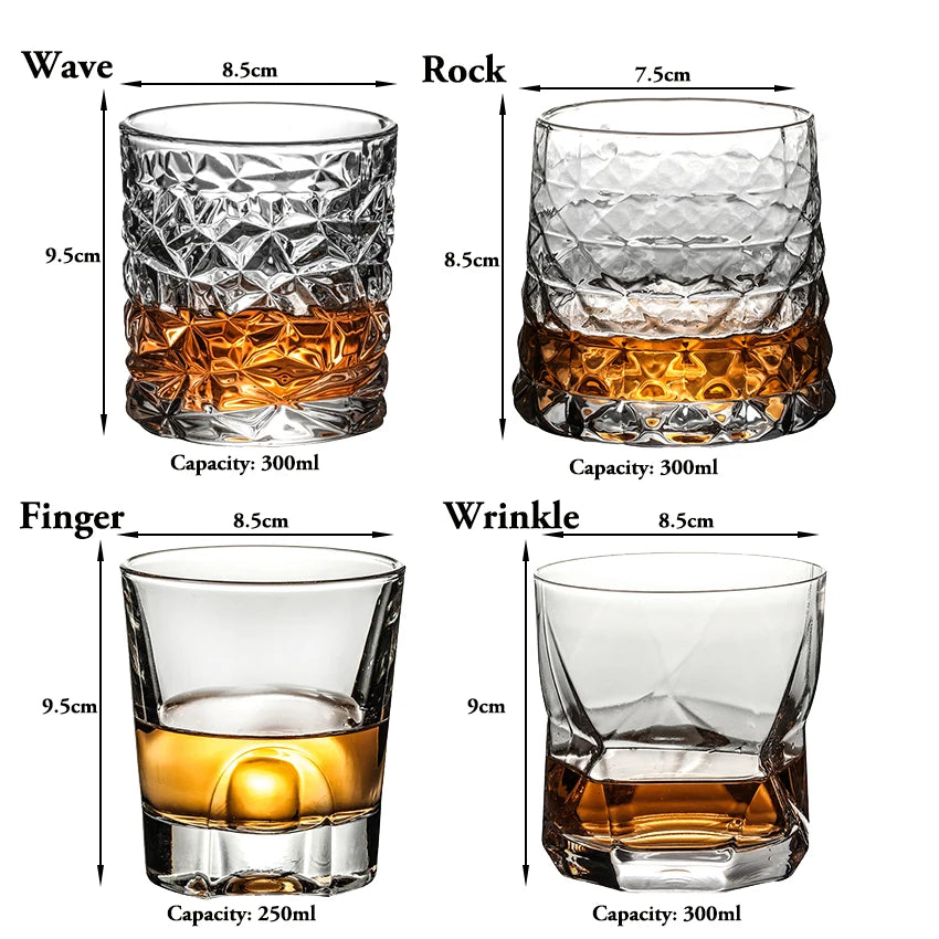 Whiskey Glasses,Scotch Glasses,Old Fashioned Whiskey Glasses/Perfect Gift for Scotch Lovers/Style Glassware for Bourbon/Rum