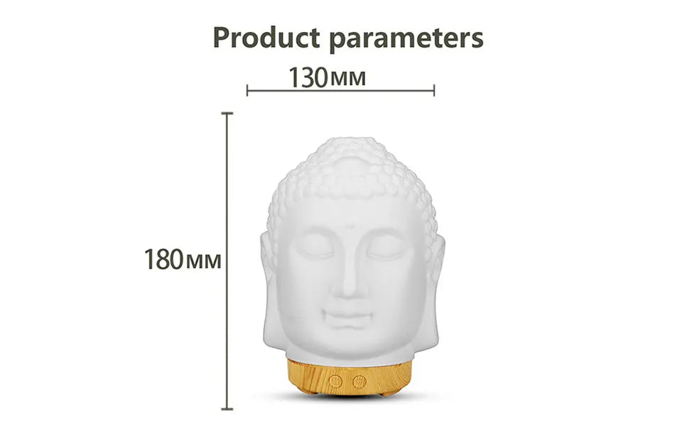 Buddha Head Essential Oil Diffuser – 100 ml Aromatherapy Humidifier