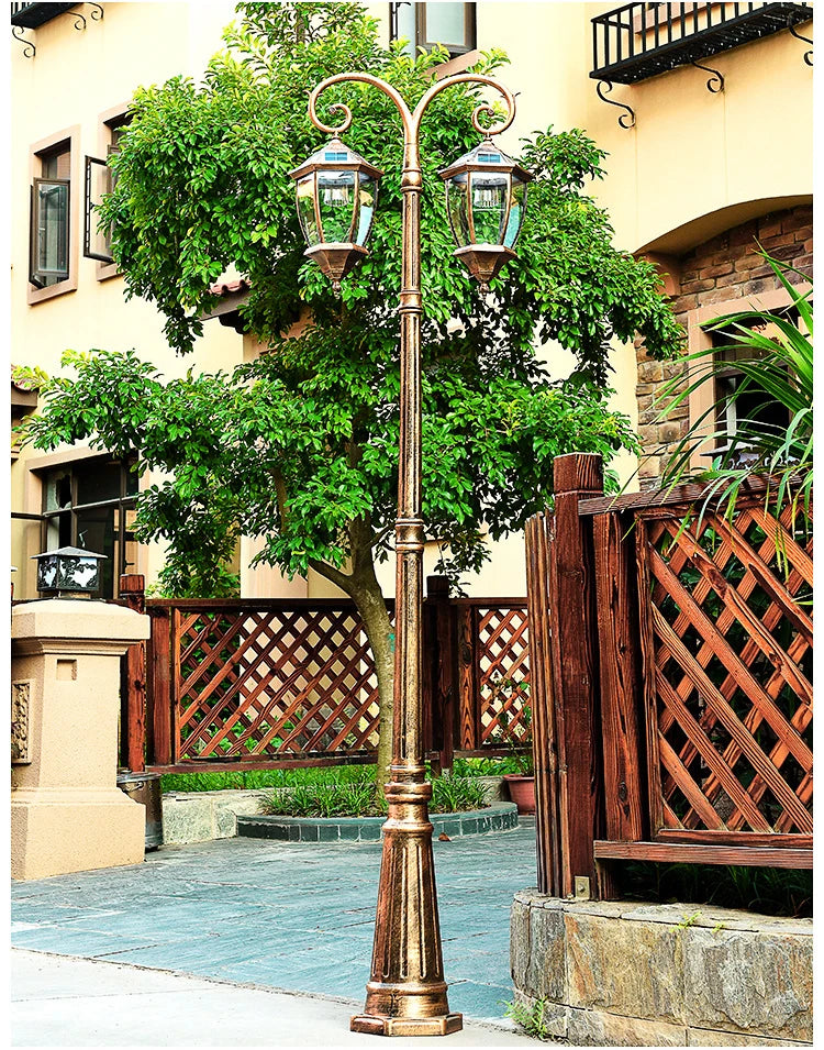 Led Outdoor European Style Courtyard Garden, Villa Aluminum Solar Street Light ≈260CM