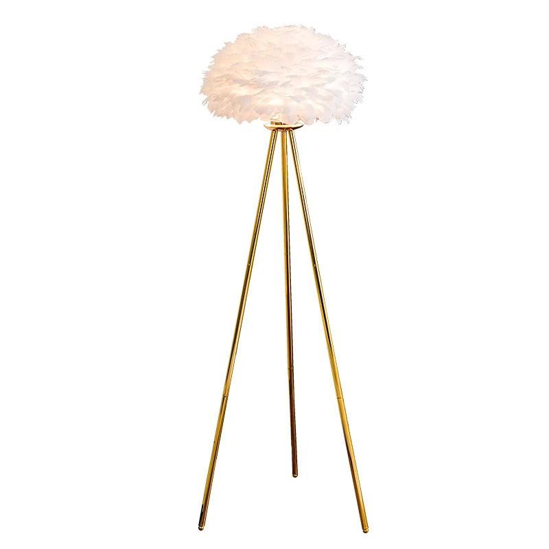 Feather Floor Lamp Living Room Sofa Simple Light Luxury Lamp Nordic Creative Ins Girl Net Red Warm Romantic Bedroom Lamp
