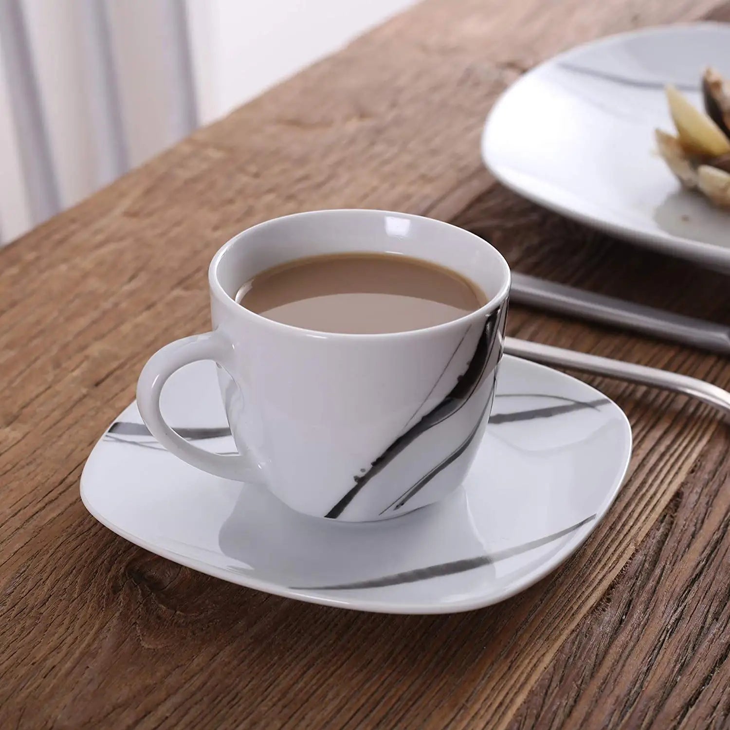 30/60-Piece Porcelain China Ceramic Dinner Set with Cups Saucers Dessert Plates Soup Plates Dinner Plates Set