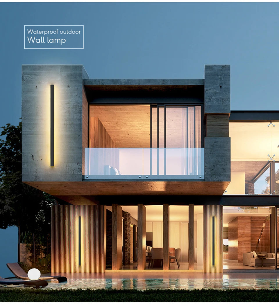 LED Outdoor Wall Light Modern Waterproof IP65 villa Porch Garden patio exterio Wall Lamp Rainproof in front of garage door Lamp