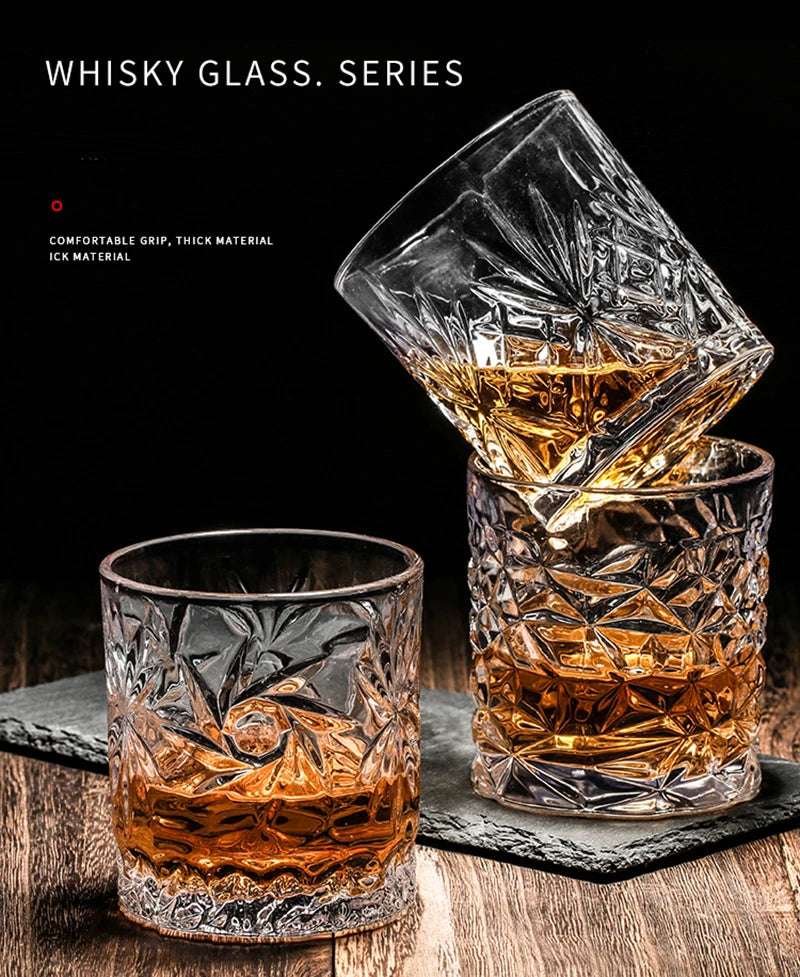 Whiskey Glasses,Scotch Glasses,Old Fashioned Whiskey Glasses/Perfect Gift for Scotch Lovers/Style Glassware for Bourbon/Rum