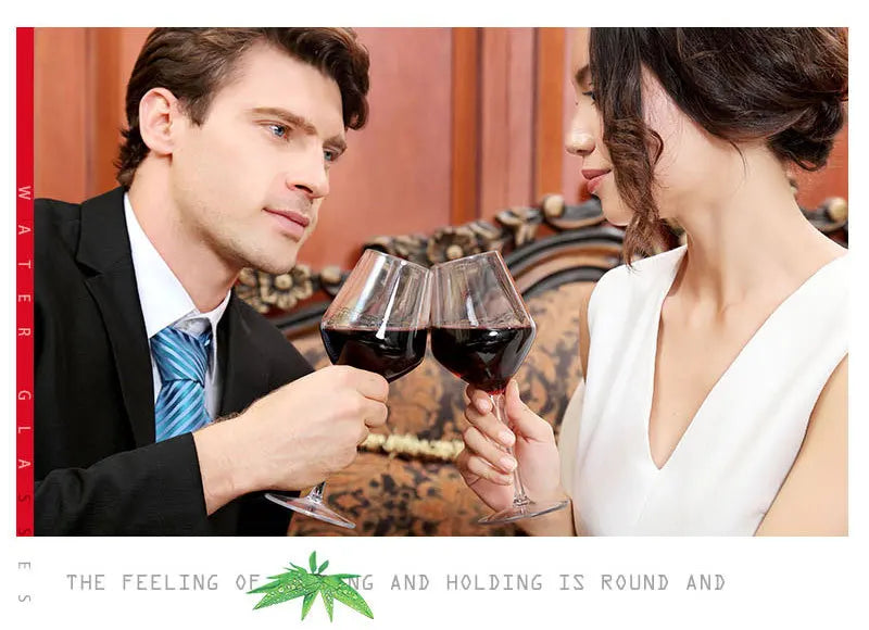 Unbroken Plastic Wine Glass Goblet High Quality Transparent Tritan Plastic Material Lightweight Food-Grade Cup 420ml