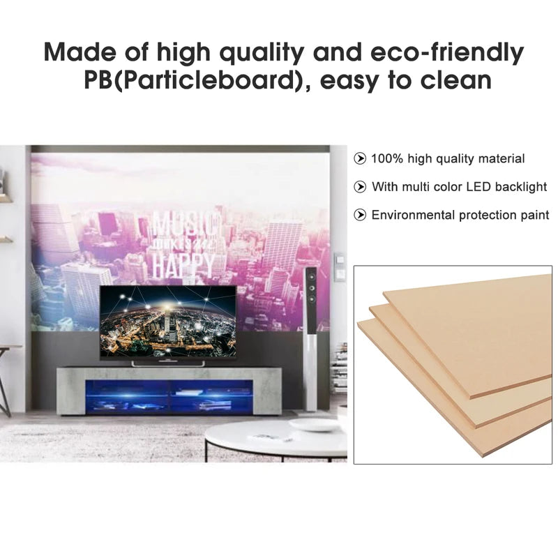 57 Inch Luxury High Capacity TV Cabinet Modern LED TV Stand Living Room Furniture High Gloss TV Unit Console Home Furnishings