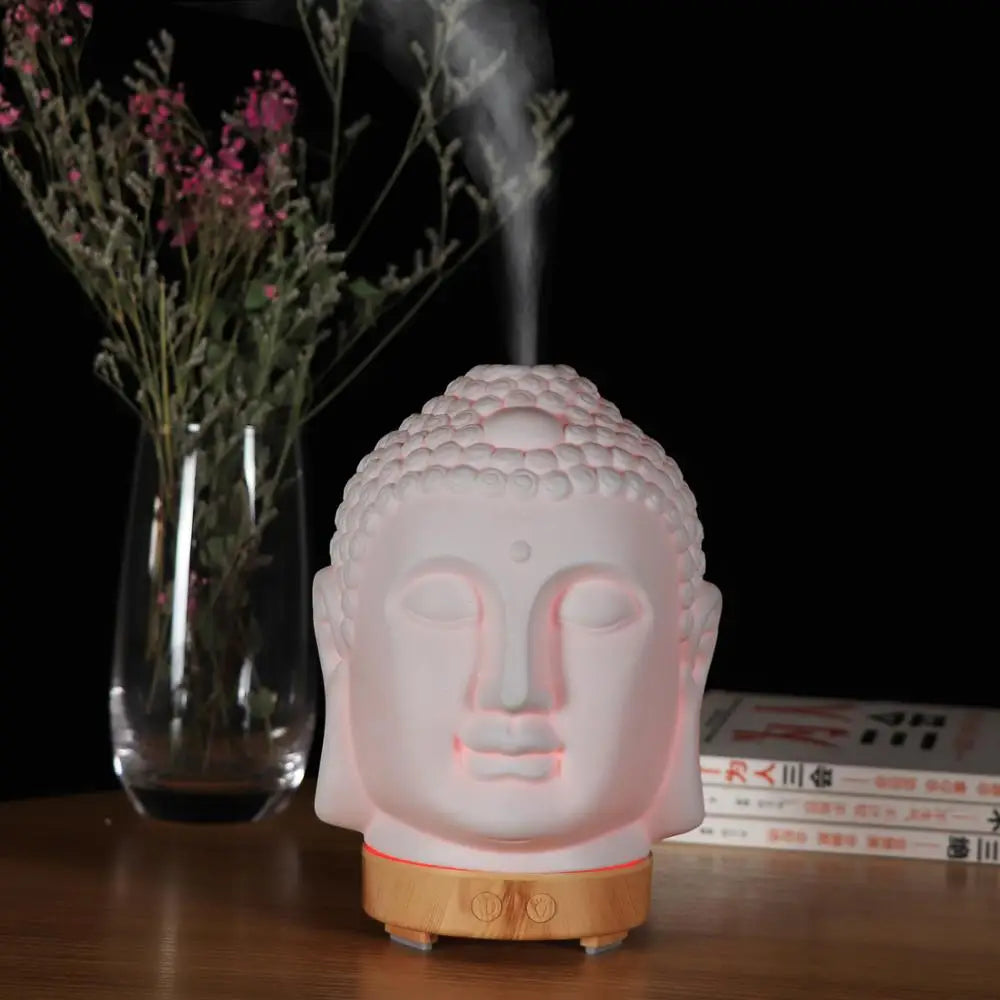 Buddha Head Essential Oil Diffuser – 100 ml Aromatherapy Humidifier