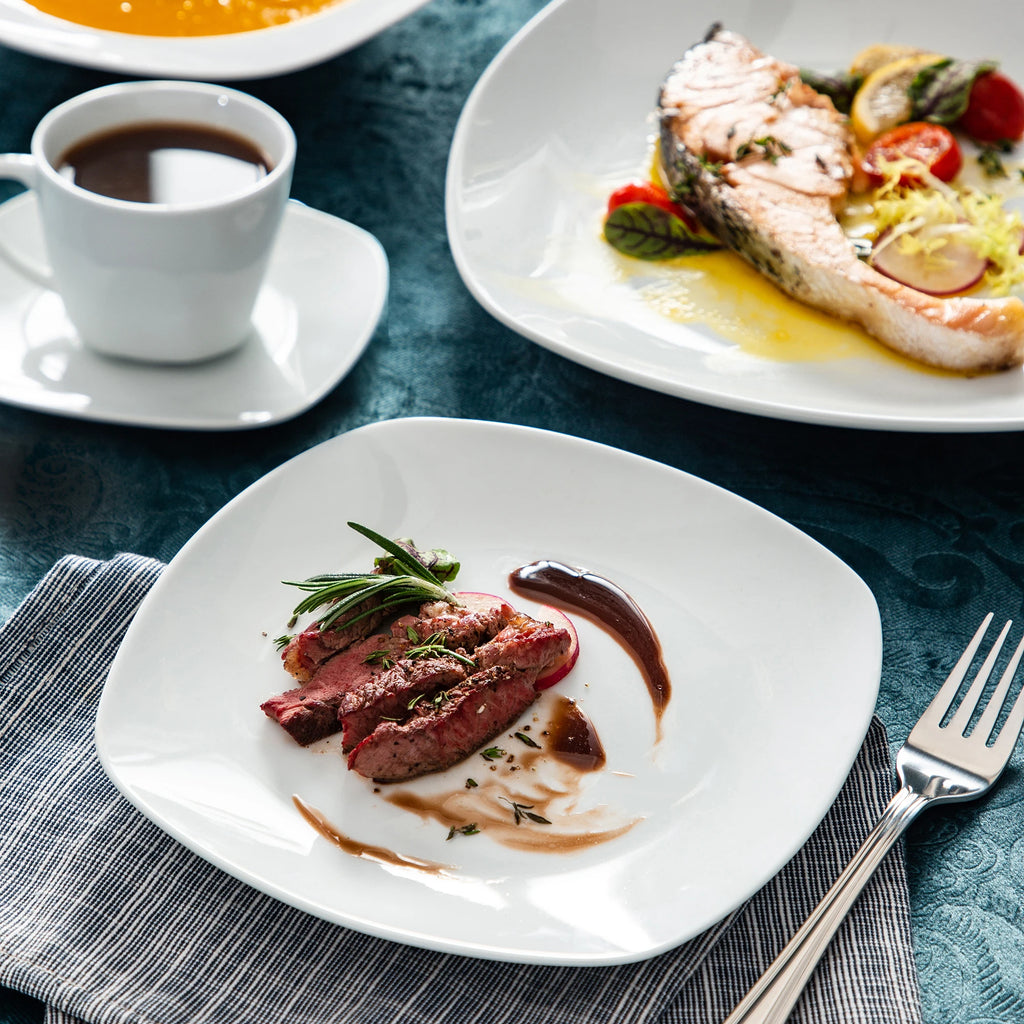 MALACASA Elisa 30-Piece Porcelain Dinnerware Set – Service for 6 with Plates, Bowls, Cups & Saucers