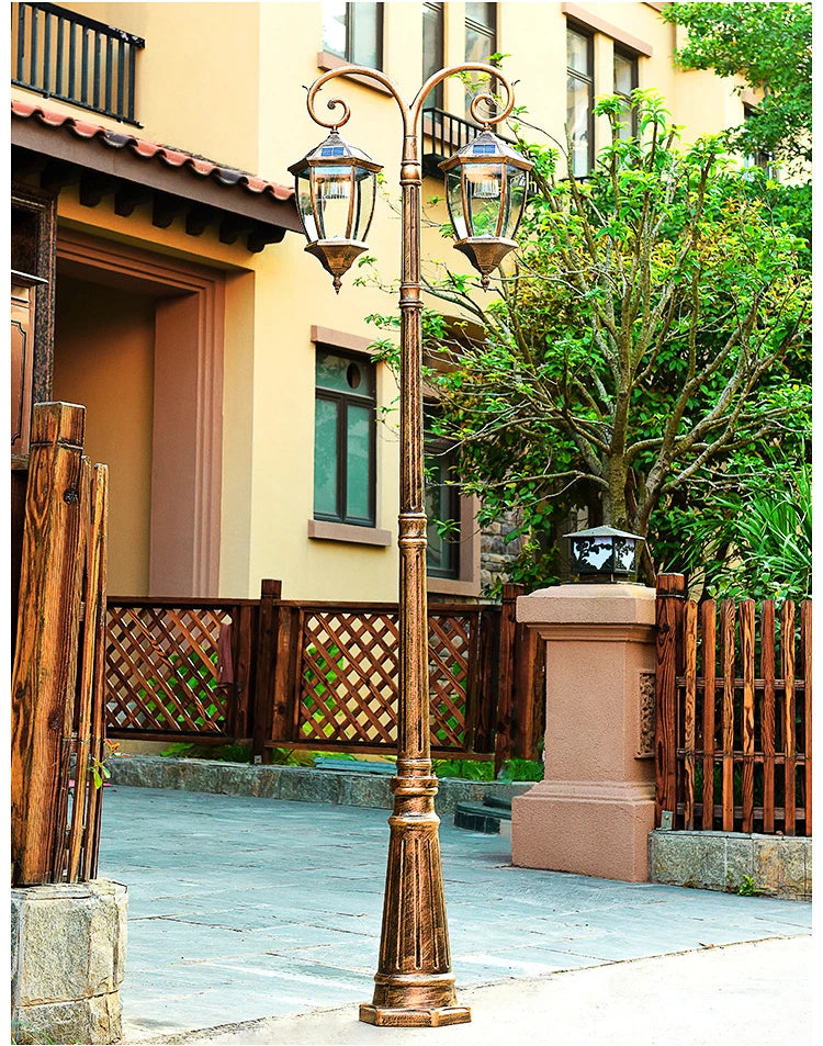 Led Outdoor European Style Courtyard Garden, Villa Aluminum Solar Street Light ≈260CM