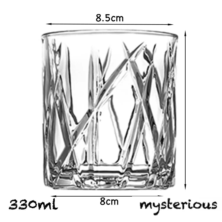 Whiskey Glass, Old Fashioned Rocks Glasses Tumblers, Glassware for Cocktail Scotch, Bourbon, Gin, Voldka, Brandy