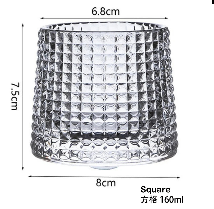 Whiskey Glass, Old Fashioned Rocks Glasses Tumblers, Glassware for Cocktail Scotch, Bourbon, Gin, Voldka, Brandy