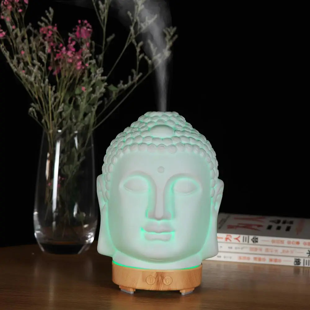Buddha Head Essential Oil Diffuser – 100 ml Aromatherapy Humidifier