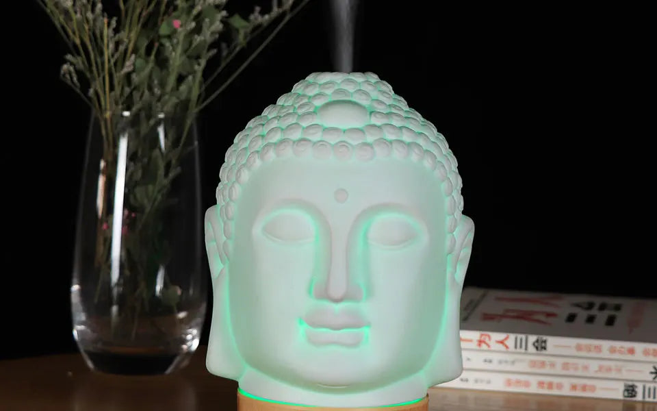 Buddha Head Essential Oil Diffuser – 100 ml Aromatherapy Humidifier