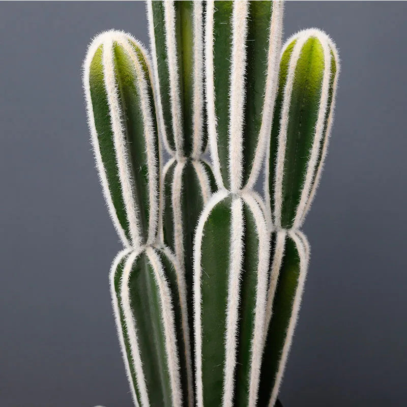 Tropical Cactus Potted Plant Column Artificial Fake Simulation Home Garden Living Room Decorative Faux Greenery