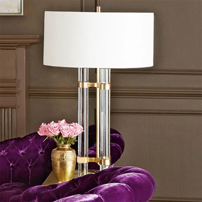 BRIGHT Contemporary Crystal Table Lamp - Luxury Creative LED Decorative Desk Light for Home Dining Room