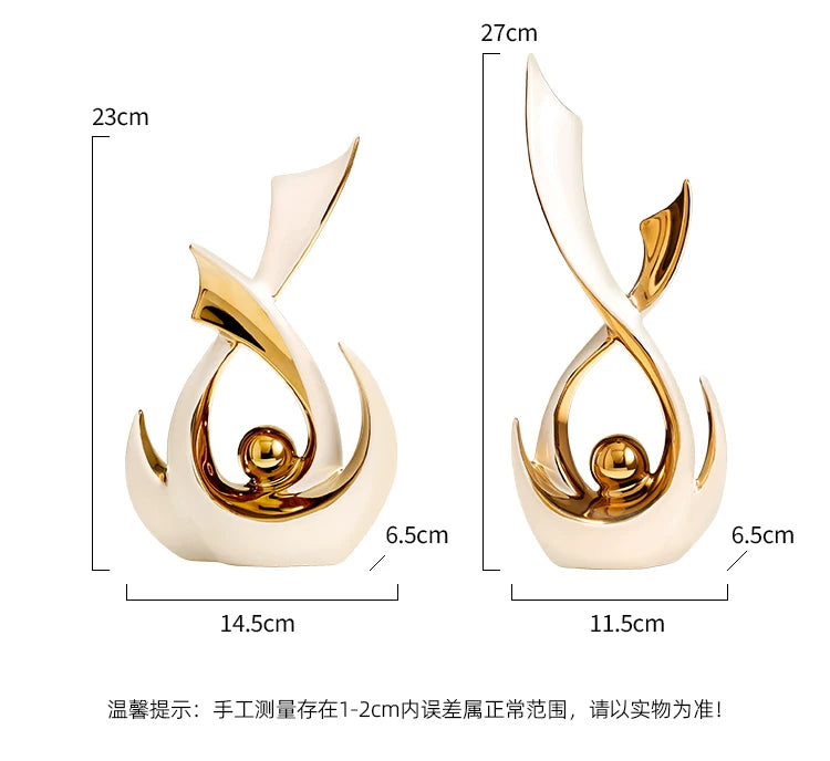 2Pcs/Home Ceramic Decorations Living Room Entrances Modern Luxury TV Cabinets Wine Cabinet Decorations