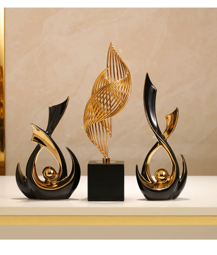 2Pcs/Home Ceramic Decorations Living Room Entrances Modern Luxury TV Cabinets Wine Cabinet Decorations