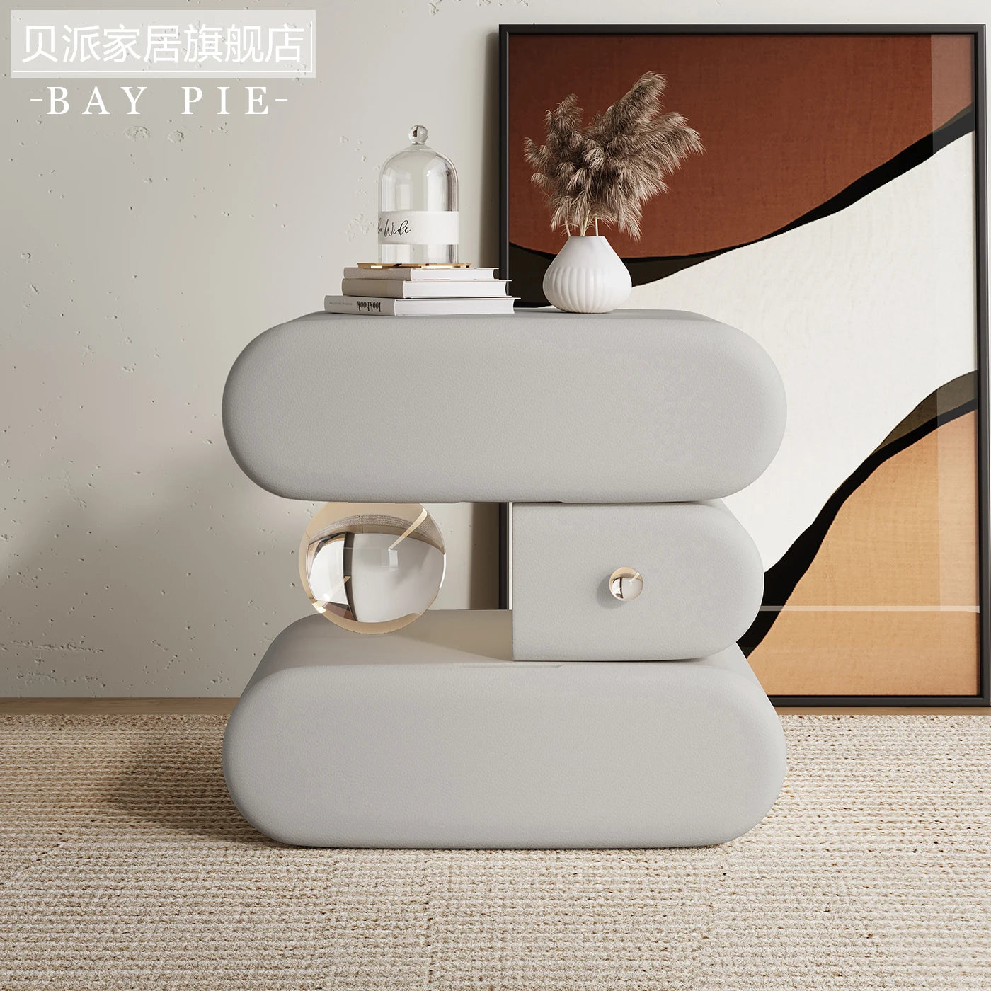 Luxury high-end Bedside tables Cream style solid wood Modern elegant Chest of drawers High end minimalism bedroom furniture