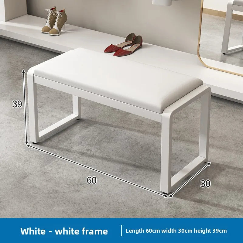 Light Luxury Square Stool Bench – Shoe Changing & Fitting Room Stool