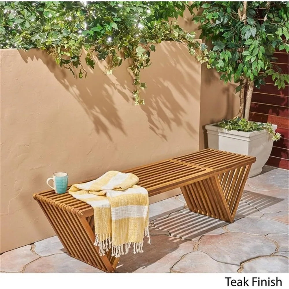 Christopher Knight Home Esme Outdoor Acacia Wood Bench, Teak Finish