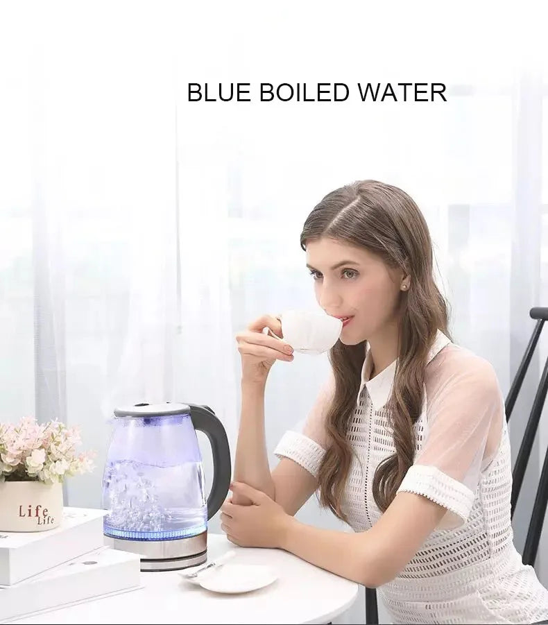 Electric Glass Kettle – 1.5L Borosilicate Tea Kettle with Fast Boil Heating Base