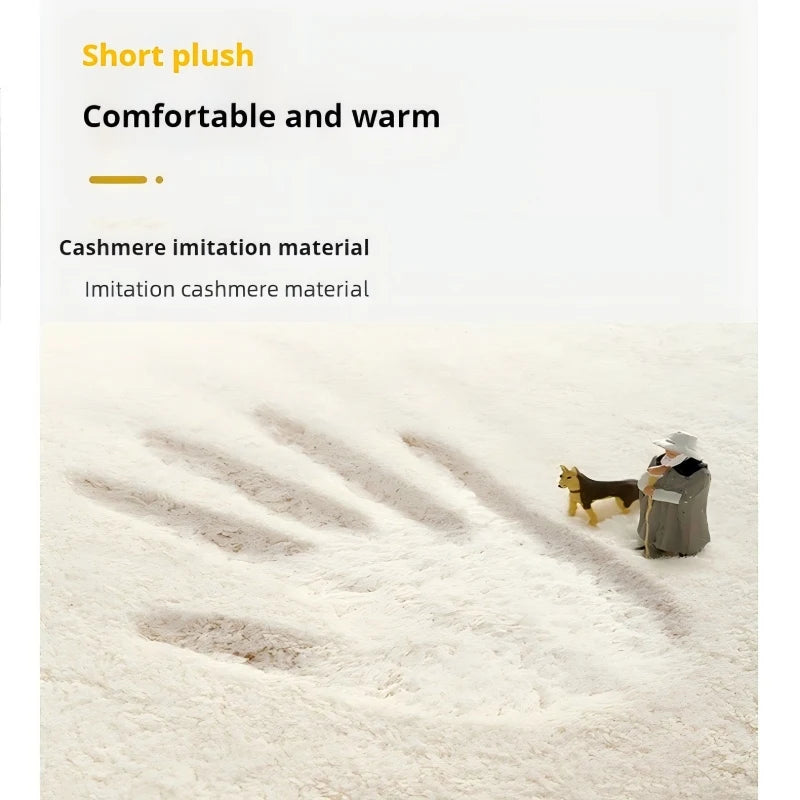 VIKAMA Maltese Cute Dog Short Plush Bedroom Bedside Girly Carpet Bathroom Absorbent Wearable Floor Mat Home Decoration