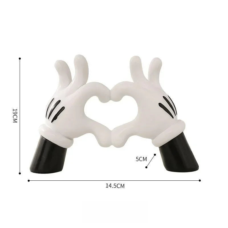 Aesthetic Hand Figurines Worship Money Creative Resin Sculpture Art Hand Statue Luxury Livingroom Decoration Desk Accessories