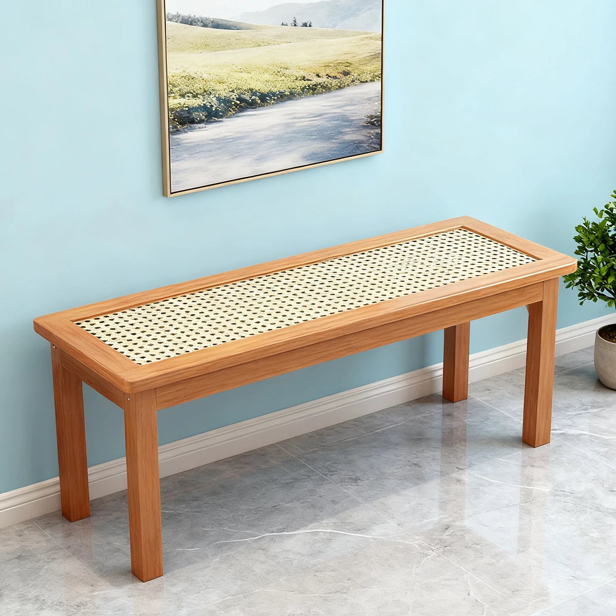 Multi-Use Bamboo Bench – Lightweight Long Seat for Home & Balcony