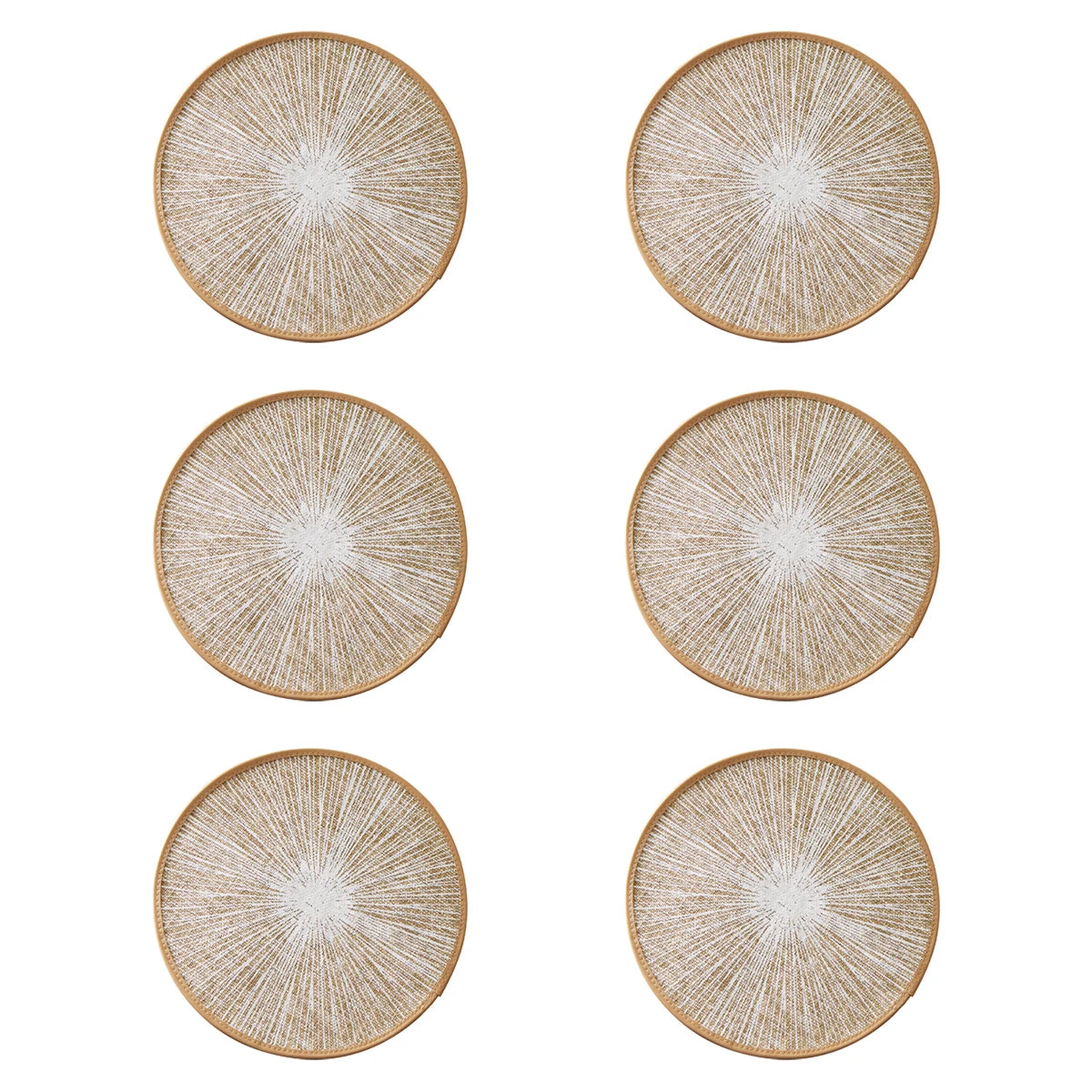 2/4/6/8pcs Round Burlap Macrame Placemats, Bohemian Jute Country Placemats, Diameter 15 Inches, for Table Decoration