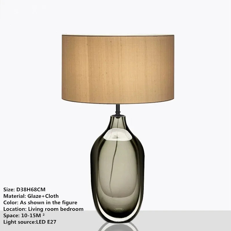 Nordic Glaze Table Lamp Modern Art Iiving Room Bedroom Study Hotel LED Personality Originality Desk Light