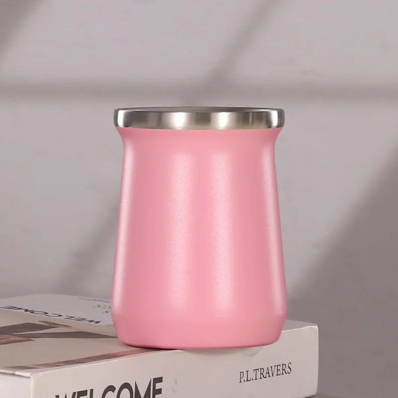 South American Style Double-Wall Yerba Mate Cup – 8oz / 240ml Insulated Flask