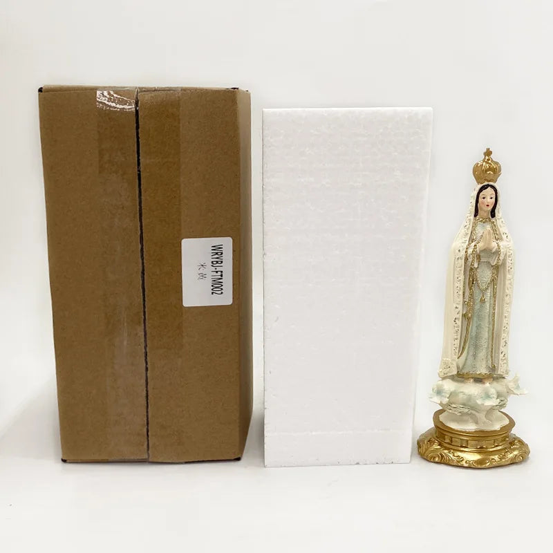 Catholic Statue Our Lady Of Fatima Statue Virgin MaryFigure For Home Tabletop Catholic Decor Statue Resin Figurine