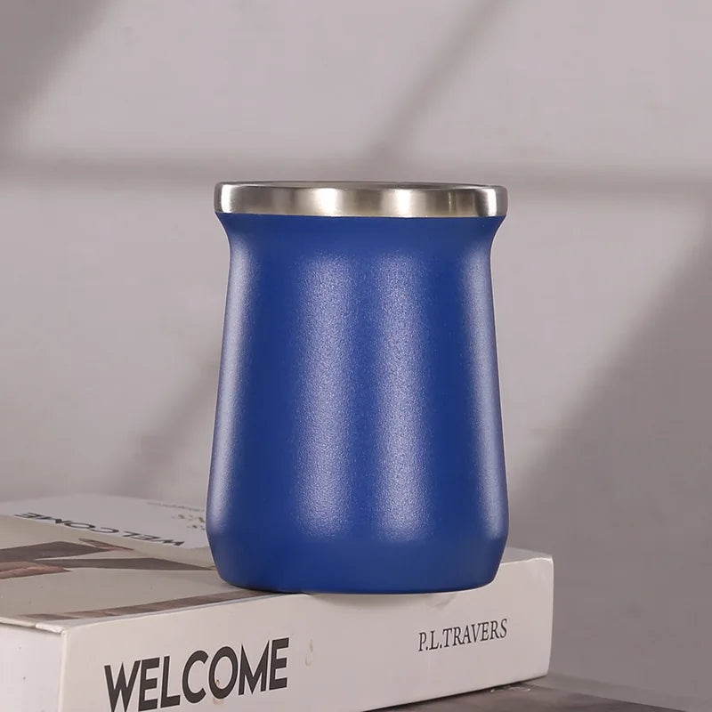 South American Style Double-Wall Yerba Mate Cup – 8oz / 240ml Insulated Flask