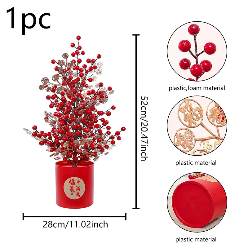 1PC Digital Plant Suitable for New Year's Day, Spring Decorations, Bookshelf, Desktop Decoration