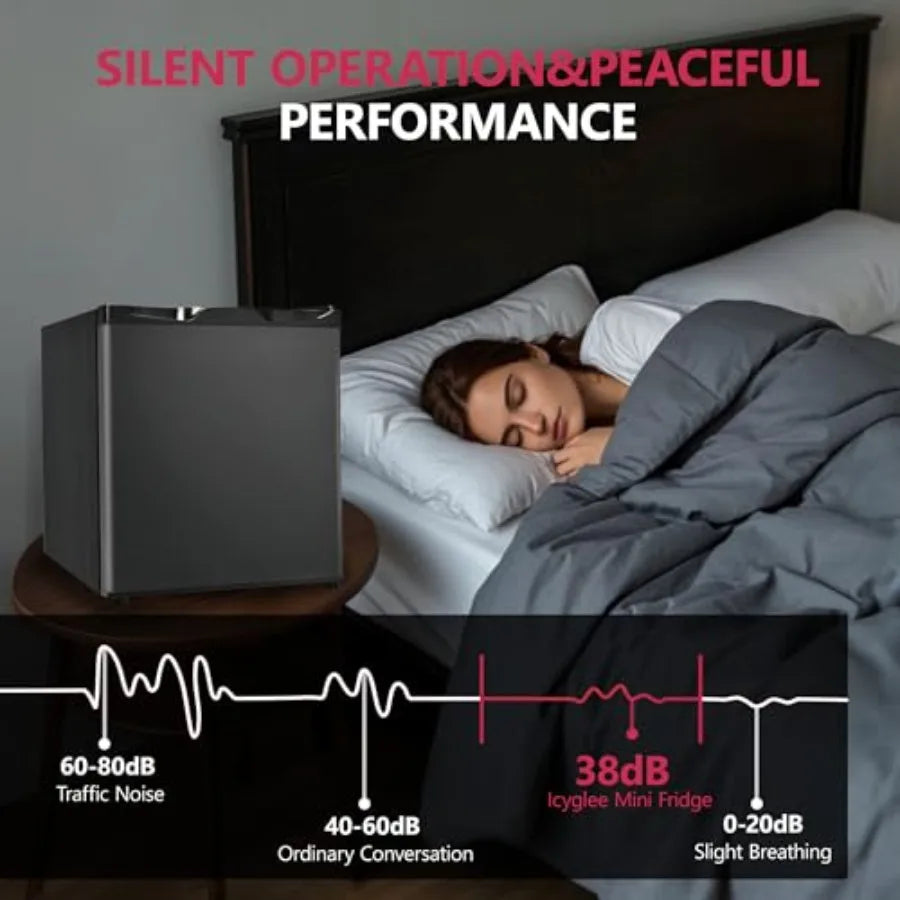 Mini Refrigerator with Freezer – 1.7 Cu.Ft (Reversible Door)